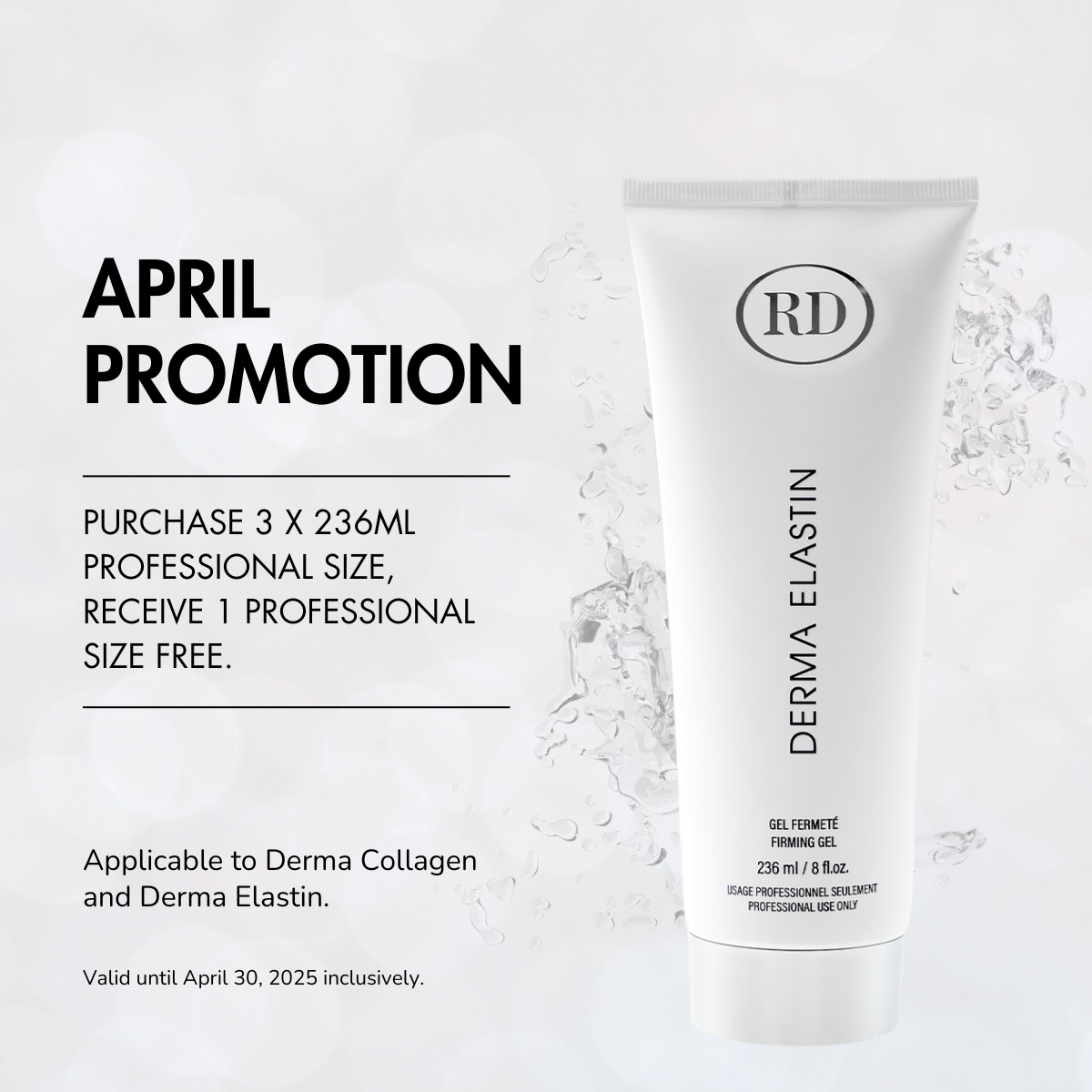 April Promotion - 3 Derma Elastin Professional Size, 1 Free